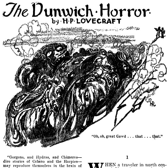 The Dunwich Horror by H.P. Lovecraft - illustrated by Hugh Rankin