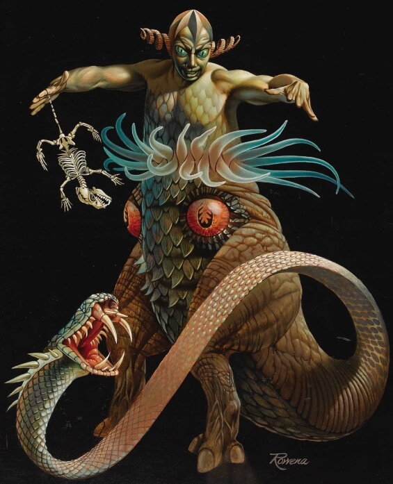 The Dunwich Horror - illustration by Rowena Morrill