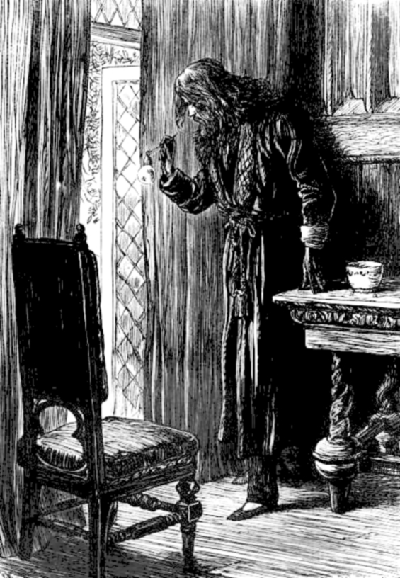 The House Of The Seven Gables - an 1875 illustration of Clifford Pyncheon by John Dalziel