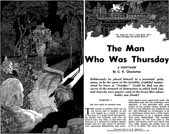 The Man Who Was Thursday by G.K. Chesterton from FAMOUS FANTASTIC MYSTERIES