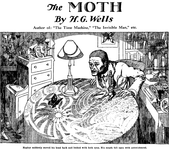 The Moth by H.G. Wells - illustration by R. E. Lawlor