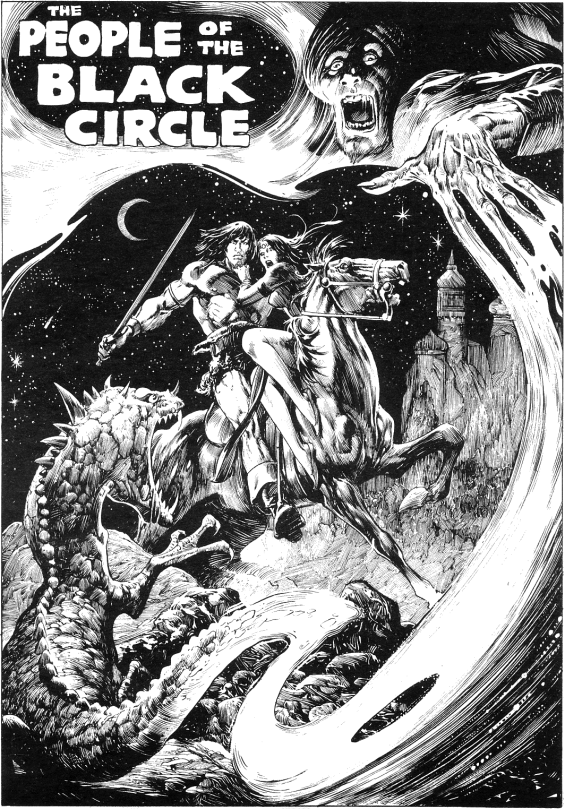 The People Of The Black Circle - illustration by John Buscema and Alfredo Alcala