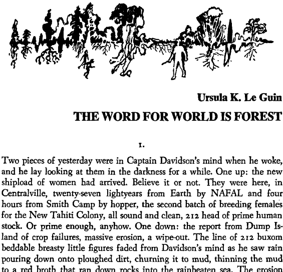 Again, Dangerous Visions - The Word For World Is Forest by Ursula K. Le Guin
