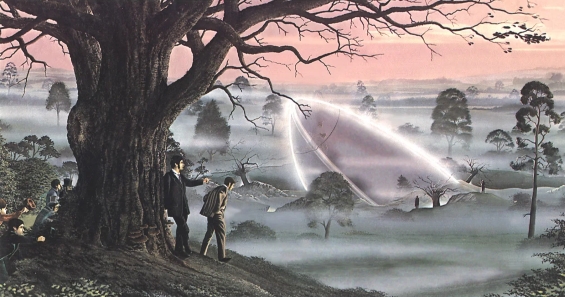 War Of The Worlds - Horsell Common - illustration by Peter Goodfellow