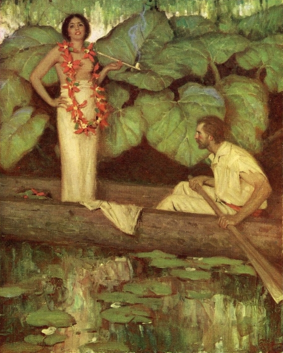 Typee by Herman Melville - Illustration by Mead Schaeffer
