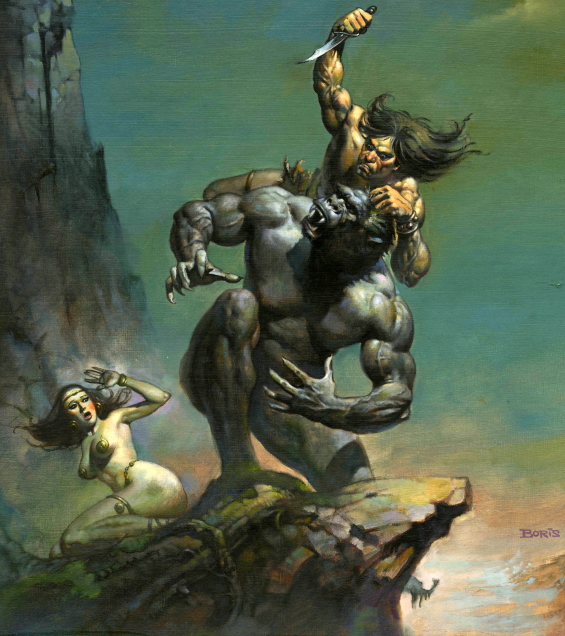 Boris Vallejo cover for Iron Shadows In The Moon