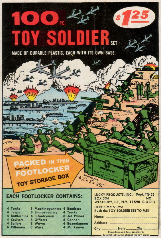 100pc Toy Soldier Set With Footlocker