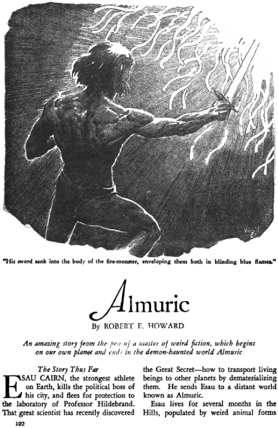 Almuric by Robert E. Howard - WEIRD TALES
