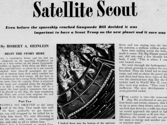 Boys' Life August to November 1950 - Satellite Scout by Robert A. Heinlein