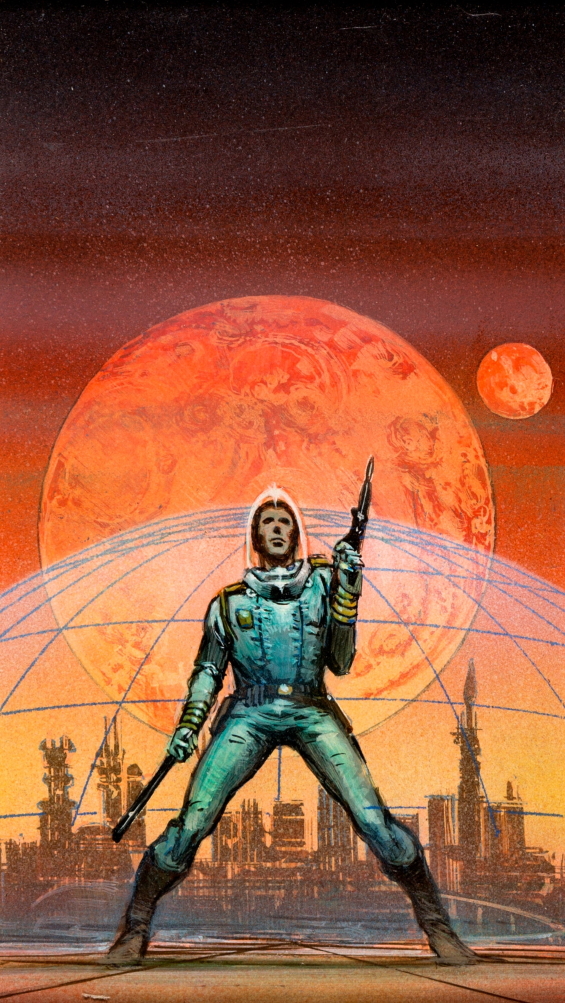 David B. Mattingly prelim art for POLICE YOUR PLANET by Lester Del Rey