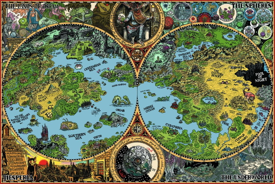 Jason Thompson's Map Of The Dreamlands