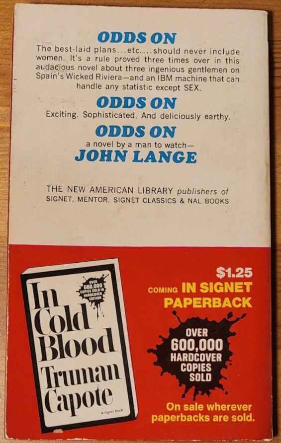 Odds On by John Lange - paperback back
