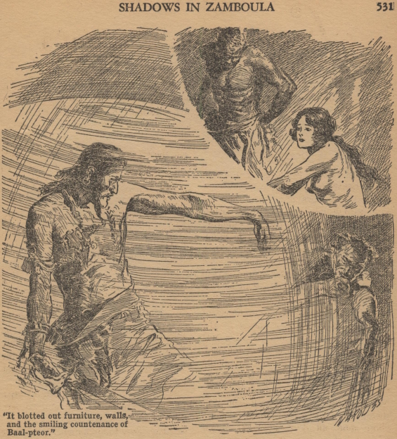 Shadows In Zamboula - Vincent Napoli illustration from WEIRD TALES