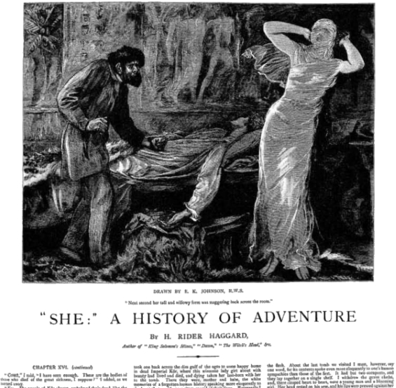 She: A History Of Adventure by H. Rider Haggard from The Graphic