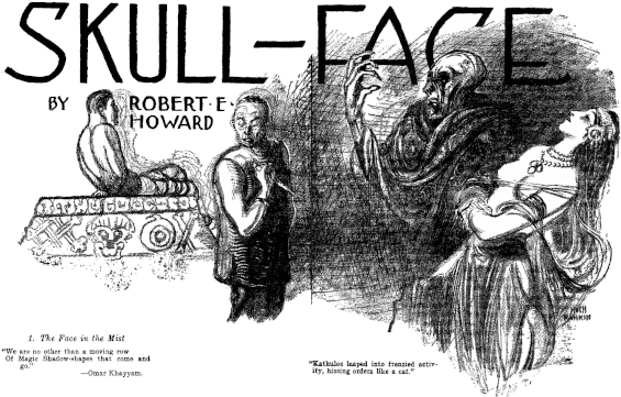 Skull-Face illustration by Hugh Doak Rankin