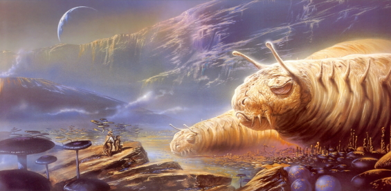 The First Men In The Moon by H.G. Wells - The Mooncalves - art by Bob Eggleton