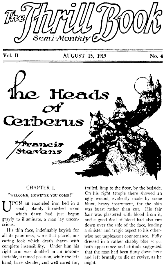 The Heads Of Cerberus by Francis Stevens from The Thrill Book