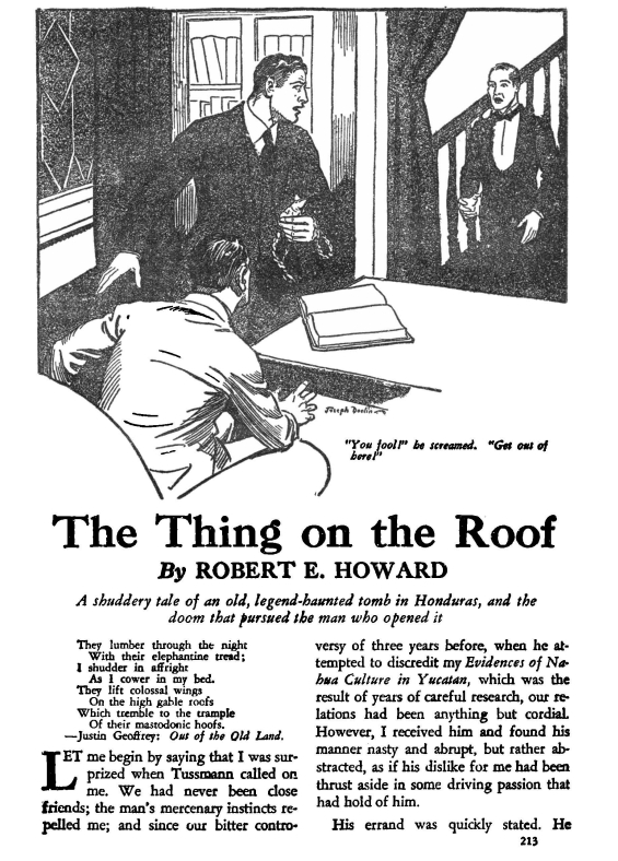 The Thing On The Roof by Robert E. Howard