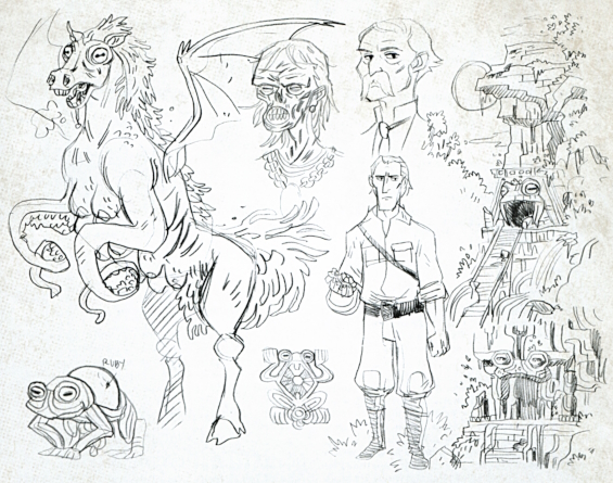 The Thing On The Roof by Robert E. Howard - art by M.S. Corley