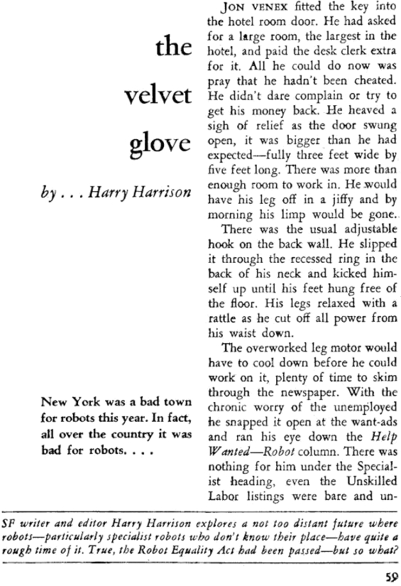 The Velvet Glove by Harry Harrison