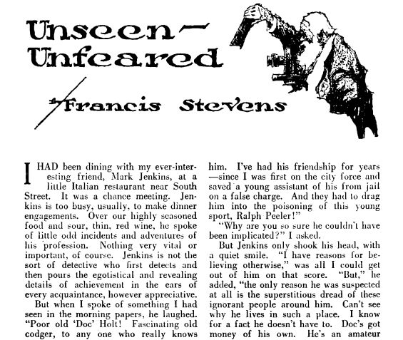 Unseen - Unfeared by Francis Stevens